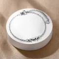 Bracelet hippocampe en acier inoxydable poli avec chaîne à maillons réglable pour femme - Style Hippocampe (XLY178) / Argent