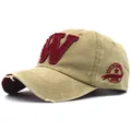 Berretto da baseball kaki con visiera usurata e ricamo Wild Jokers sul lato - Regolabile / Cachi