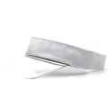 Side view of a white PVC sun visor hat with a clear brim for outdoor summer sports - White