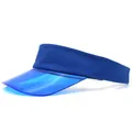 Detail der blauen Sonnenblende mit Stoff-Stirnband und lichtdurchlässigem Schirm - Kinder (52-55cm) / Blau