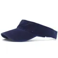 Visiera parasole classica in cotone blu navy con tesa curva per tennis e outdoor - Regolabile / Blu navy