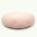 Dettaglio ravvicinato della trama in maglia morbida di un basco in lana rosa - M (56-58cm) / Rosa