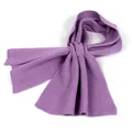 Fashionable purple ribbed knit scarf for women with a soft texture and draped design - Purple