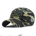 Casquette de baseball camouflage classique pour hommes et femmes avec broderie USA - Réglable / Camouflage