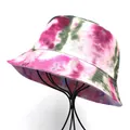 Λεπτομερής όψη του βαμβακερού καπέλου tie-dye σε μεταλλική βάση για προστασία από τον ήλιο - M (56-58cm) / Κόκκινο