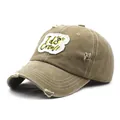 Casquette de baseball en coton vieilli avec broderie I do Crew pour mariage - M / Kaki