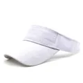 Visera blanca con relieve SPORT para deportes al aire libre y protección solar - M (56-58cm) / Blanco