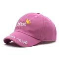 Pink adjustable baby baseball cap with crown embroidery and Papa Te Amo text - Deep Pink