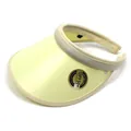 Visiera parasole donna a tesa larga con protezione UV UPF 50+ e fascia crema elastica - M(56-58cm) / Beige