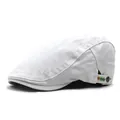 Détail du tissu en sergé de coton avec sangle réglable et étiquette tissée colorée - M / Blanc
