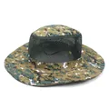 Breathable digital camo boonie hat with mesh panels and side snap buttons for men - M (56-58cm) / Khaki