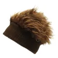 Kreative Strickmütze mit Perückenfransen für Winter und Outdoor Hip-Hop Style - M / Dunkelkaffee