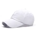 Men's white breathable quick-dry mesh baseball cap with adjustable strap for golf and sun protection - M (56-58cm) / White