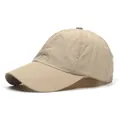 Breathable khaki quick-dry baseball cap with laser-cut ventilation holes for golf - M (56-58cm) / Beige