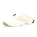 Visiera parasole crema regolabile con ricamo smiley giallo e scritta You Matter - Taglia unica / Beige