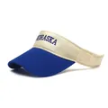 Cotton open top sun visor hat with Nebraska embroidery for summer outdoor sports - Sapphire Blue