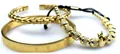 3-teiliges goldenes Herren-Armband-Set mit römischen Ziffern, Armreif und Kronen-Anhänger - Stil A