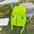 Bright neon green lightweight waterproof nylon outdoor backpack for hiking and sports - Green