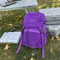 Lightweight deep purple outdoor backpack with buckle closure and large capacity storage - Purple