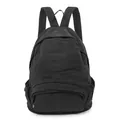Classic black canvas backpack with multi-pocket design and adjustable straps for travel - Black