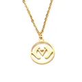 Collier poli en acier inoxydable doré avec un pendentif géométrique de style yoga - Symbole Géométrique Chakra (Or A) / Or