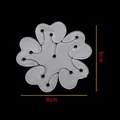 Translucent flower-shaped balloon arch connector clip with 8cm outer diameter size - Double Layer Flower Clip