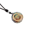 Détails du pendentif arbre de vie aux pierres colorées et symbole de l'œil d'Horus - Style Œil d'Horus (NSN0284)