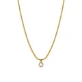 Collar de cadena de serpiente dorada con colgante de lujo letra O con micro pavé - Collar Letra O