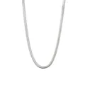 Poliertes silbernes flaches Schlangenkette-Halsband mit minimalistischem Design - Silber