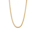 Elegante goldene Schlangenkette mit hochglanzpoliertem, flachem Schlangenmuster-Finish - Gold