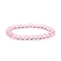 Pink 8mm faceted crystal bead bracelet with sparkling multi-surface light reflection - Pink