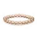 Sparkling champagne crystal beaded bracelet with faceted glass stones in Korean style - Light Coffee