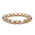 Funkelndes 10mm facettiertes Kristallarmband mit Regenbogen-AB-Beschichtung und Gold-Abstandhaltern - 10MM Hellkaffee