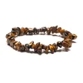 Handmade tiger eye crystal bracelet featuring natural irregular polished gemstone beads - Tiger Eye Stone Bracelet