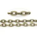 Antique bronze DIY jewelry metal O-chain accessory for necklace and earring making - 5x4mm / Antique Bronze