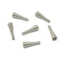Silver iron spring bead caps spiral spacers for DIY jewelry making set of six - Spring Bead Cap (26x8mm) / 10 Pieces Pack / White Gold