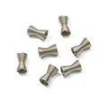 Silver iron spring bead caps for DIY jewelry making with spiral hourglass shape - Spring Spacer Bead (11x8mm) / 30Pcs Pack / White Gold