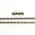 Antique bronze metal O-link chain set with oval links for DIY jewelry making - 4x3mm / Antique Bronze