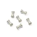 Silver iron spring bead caps for DIY jewelry making, 6-piece metal spacers - Spring Spacer Bead (11x8mm) / 30Pcs Pack / Silver