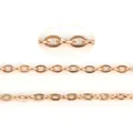 Rose gold oval link chain for DIY jewelry making and earring extensions - 4x3mm / Gold