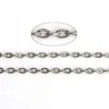 Silver metal O-link chain for DIY jewelry making accessories SKU variant detail - 4x3mm / White Gold
