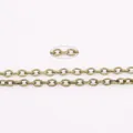 Antique bronze oval link metal chain for DIY jewelry making and necklace extension - 4x3mm / Antique Bronze