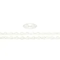 Silver O-chain link extender for DIY jewelry making and earring design projects - 4x3mm / Silver