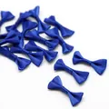 Set of royal blue satin ribbon bows for DIY hair accessories and craft projects - 3x1.5 / Royal Blue