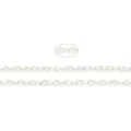 DIY jewelry making supplies with silver metal O-chain and polished oval link structure - 3x2mm / Silver