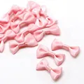 DIY handmade pink satin ribbon bows for hair accessories and gift wrapping decorations - 3cm x 1.5cm (25 Pieces/Pack) / Light Pink