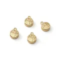 Golden Fu character round pendants for handmade jewelry and DIY bracelet making - Double Sided Fu Round Disc (FGT671)