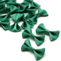 Deep forest green satin ribbon bows for DIY hair accessories and gift wrapping - 4cm x 2.5cm (25 Pieces/Pack) / Green