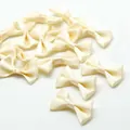 Handmade cream satin ribbon bows for DIY hair accessories and gift packaging - 4cm x 2.5cm (25 Pieces/Pack) / Beige