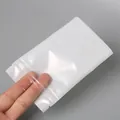 Sachet blanc translucide dépoli à fermeture zippée avec trou de suspension pour bijoux - 8x13cm (100 Pièces/Paquet)